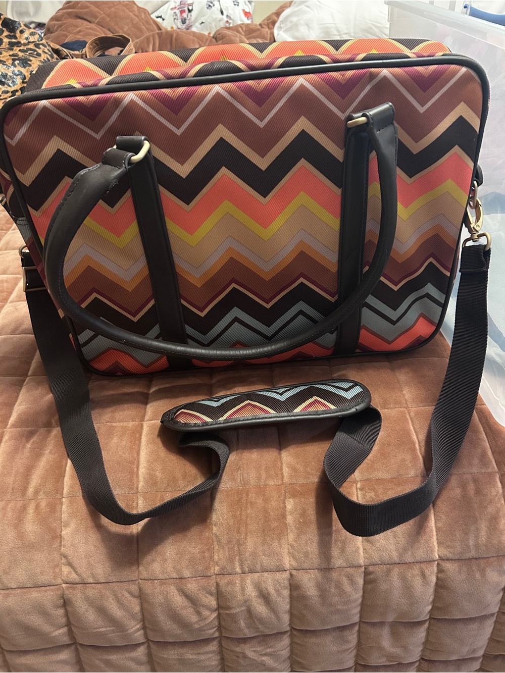 Missoni x Target Chevron Pattern Multi-Color Travel Tote Bag